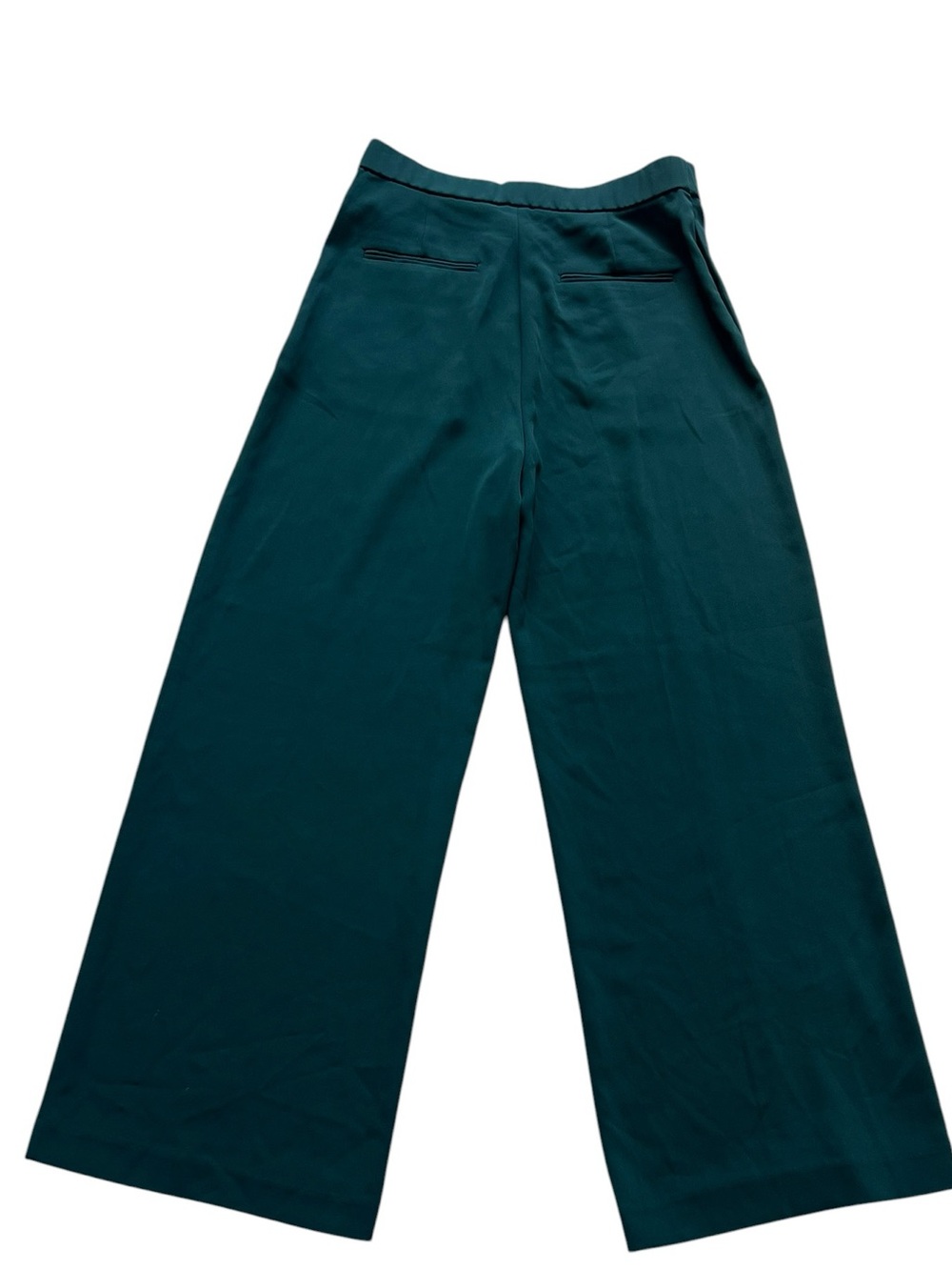 Uniqlo Wide Leg Pant Trouser Dark Green Size 4 - Picture 8 of 8